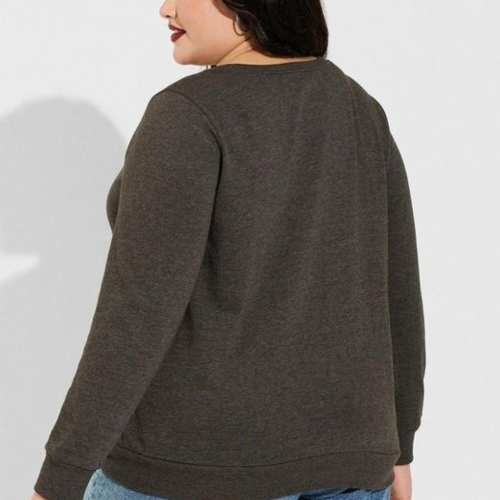 ♥️NWT TORRID SWEATSHIRT - PEANUTS SNOOPY WOODSTOCK MUMMY - HALLOWEEN PLUS SIZE - Picture 4 of 15